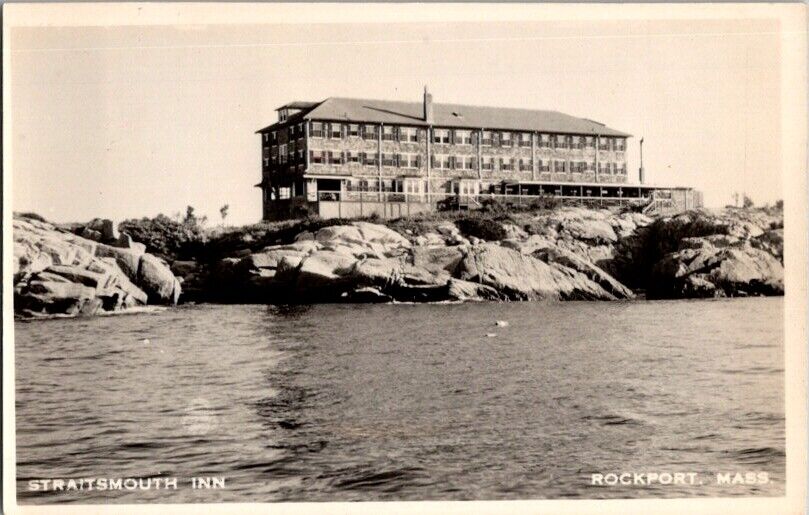 Vintage RPPC Postcard Straitsmouth Inn Hotel Rockport MA Massachusetts      M472