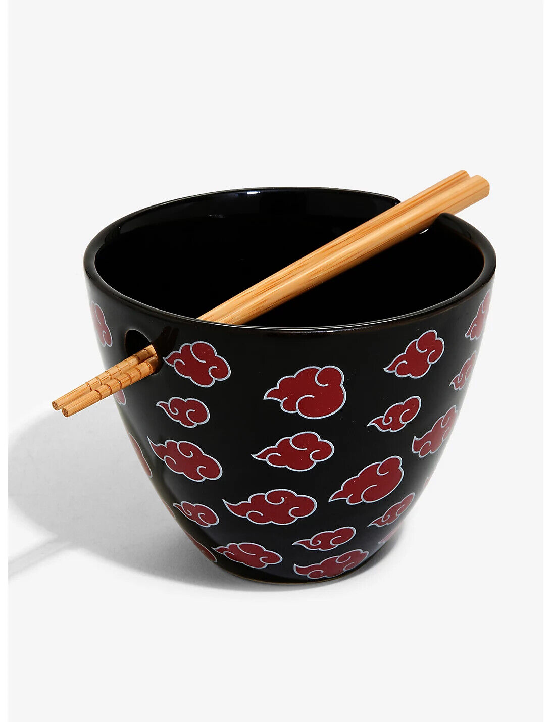 Naruto Akatsuki Cloud Ramen Bowl with Chopsticks