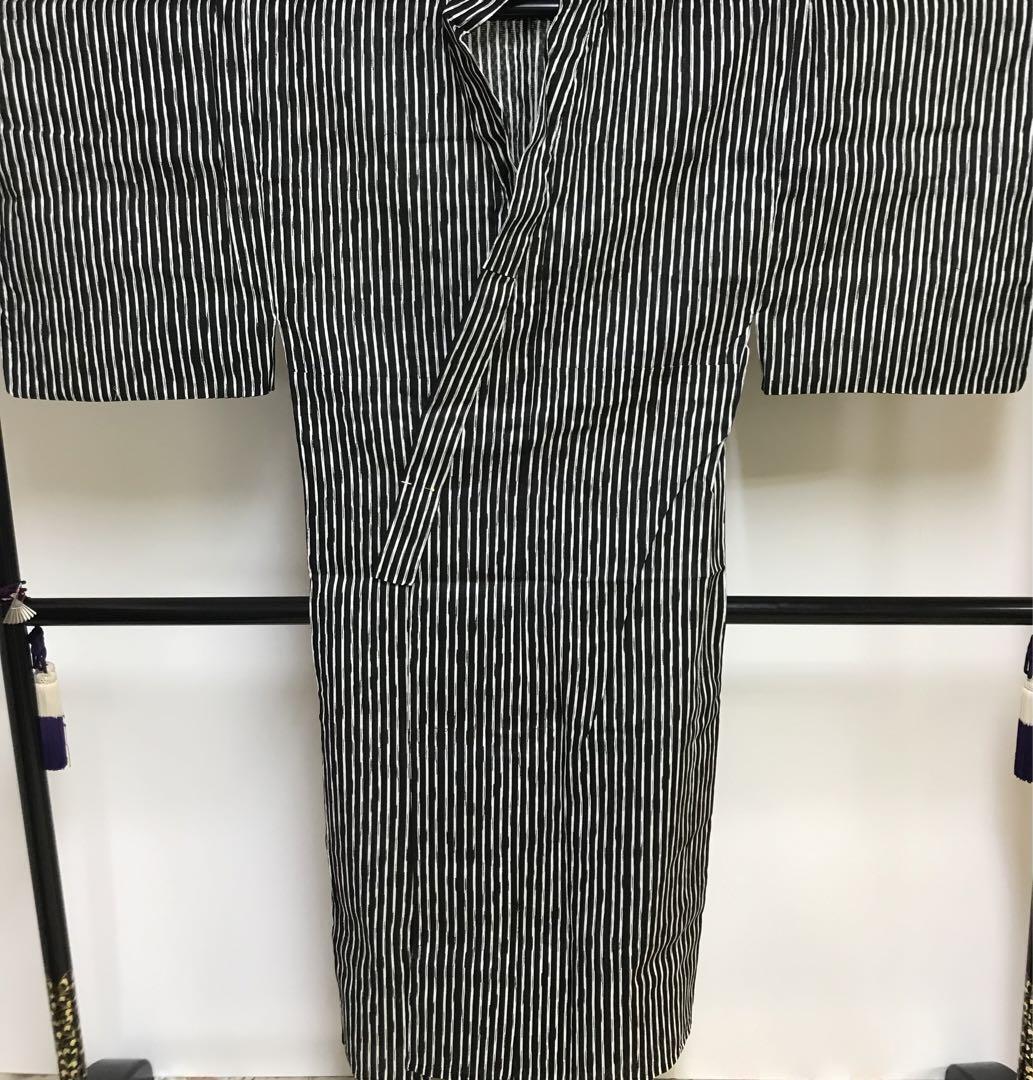 Japanese Men's Yukata Striped L Size