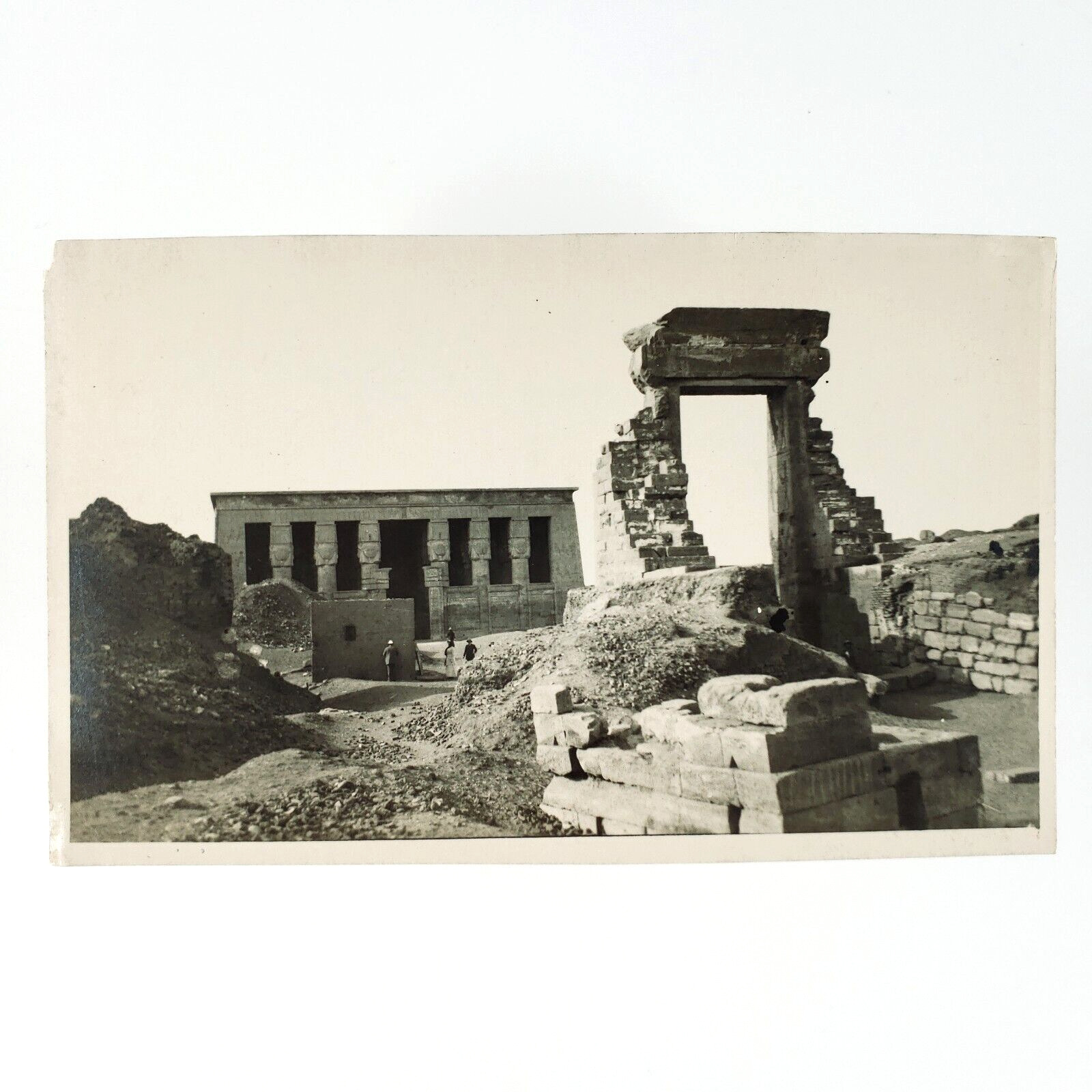 Dendera Temple of Hathor RPPC Postcard c1910 Upper Egypt Complex Photo C3299