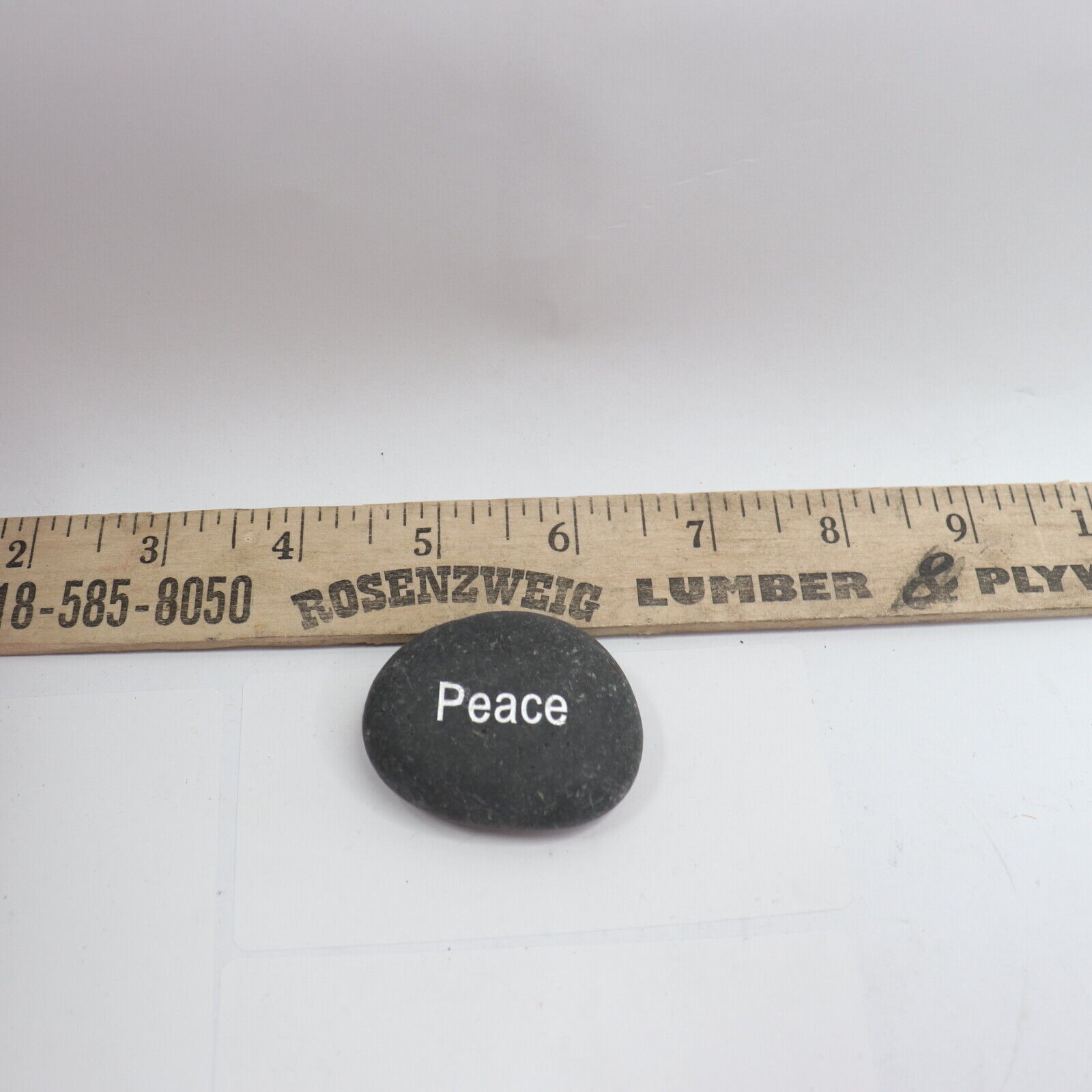 Engraved Inspirational Words Stone Peace Black 