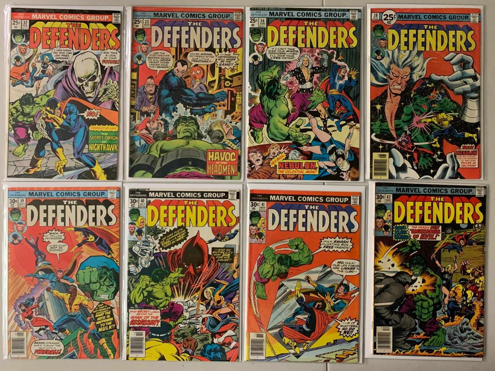 Defenders comics lot #32-70 32 diff avg 6.0 (1976-79)