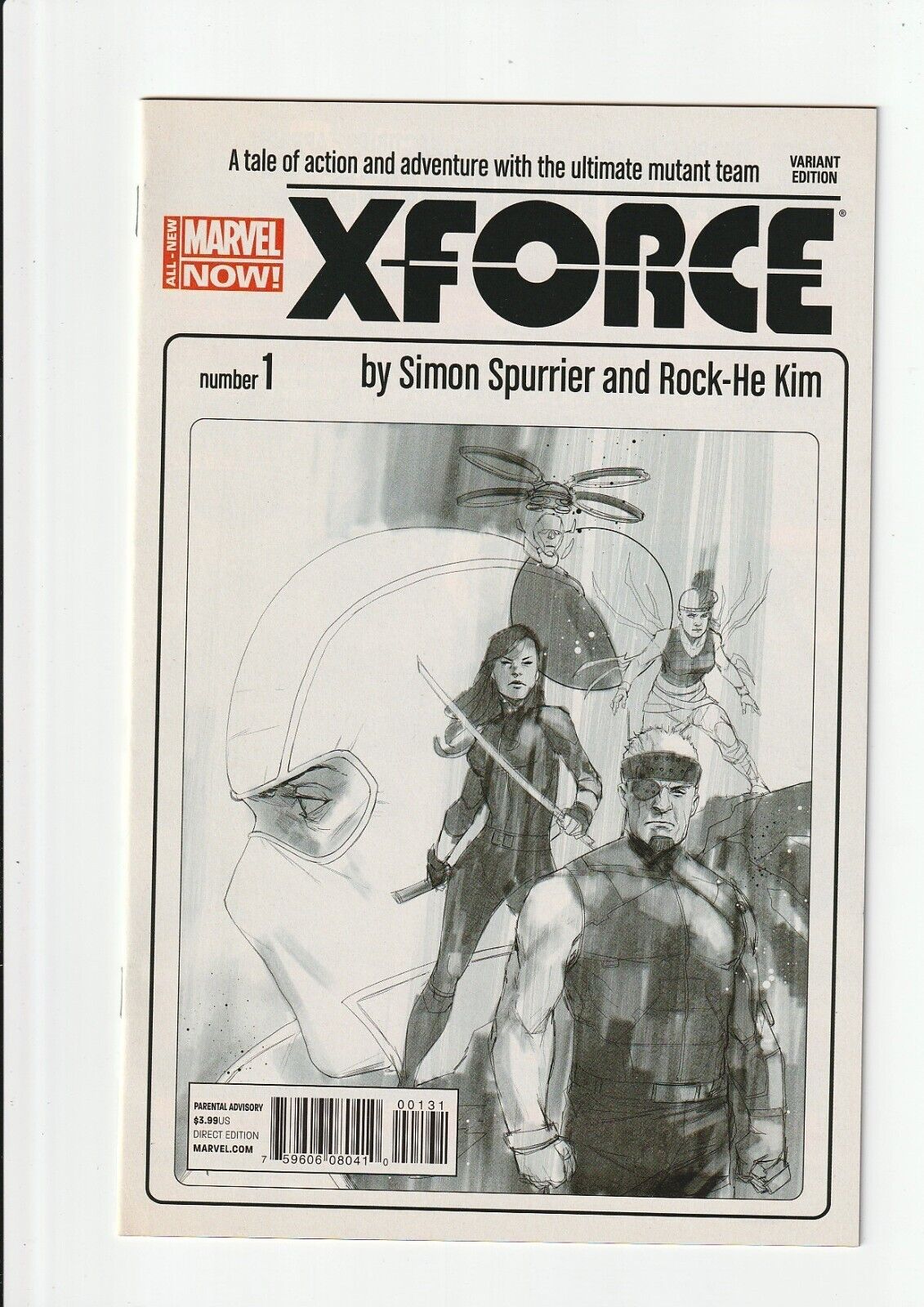 **RARE** X-Force #1 Vol 4 2014 Phil Noto Sketch Variant (1:100) 1st Print NM/MT