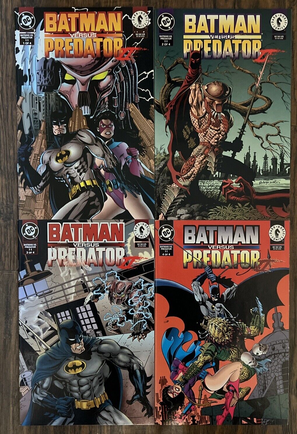 Batman Vs Predator II: Blood Match #1-4 Complete Set 1 2 3 4 Lot 1994 DC Comics