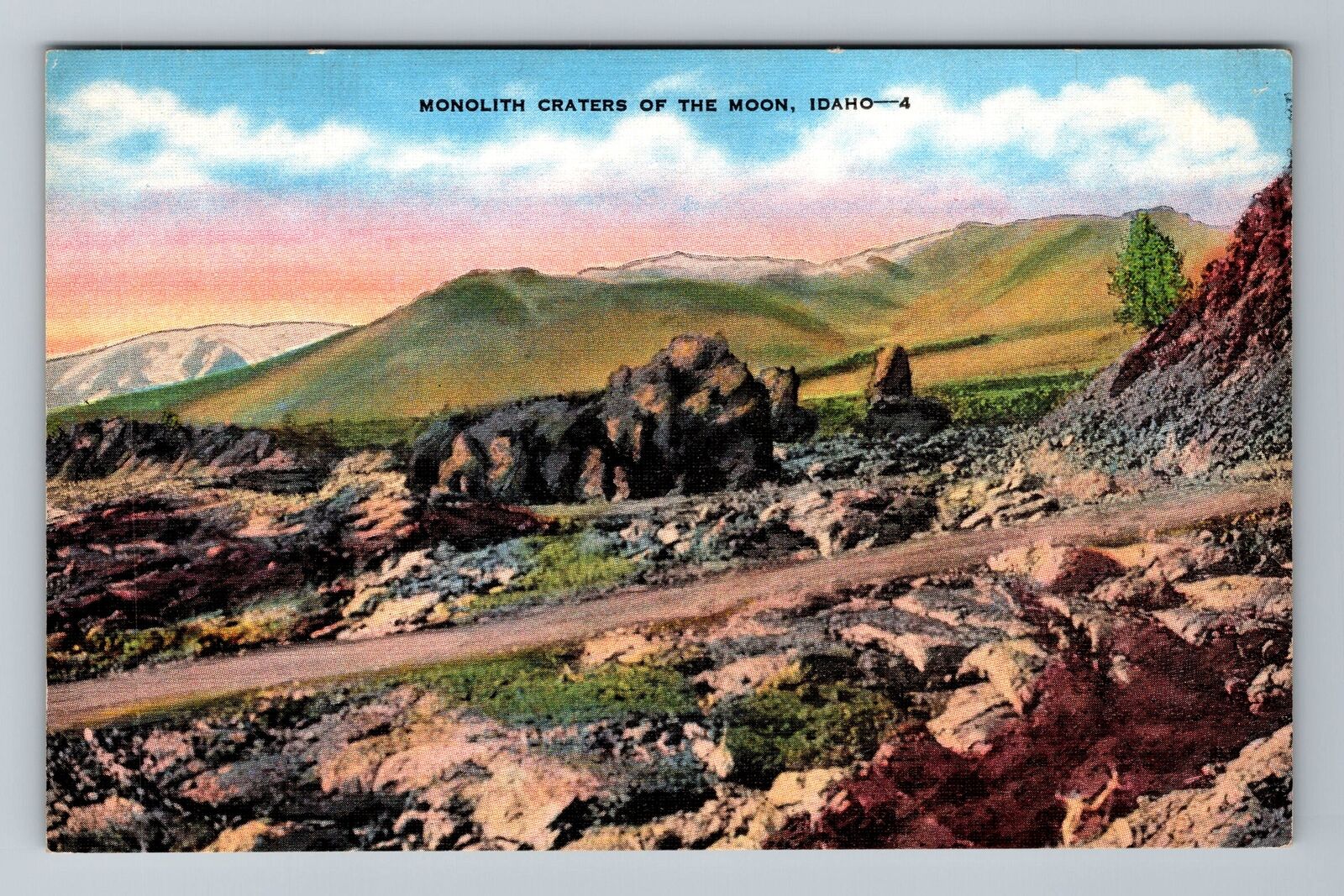 Arco ID-Idaho, Monolith Craters Of The Moon Vintage Souvenir Postcard