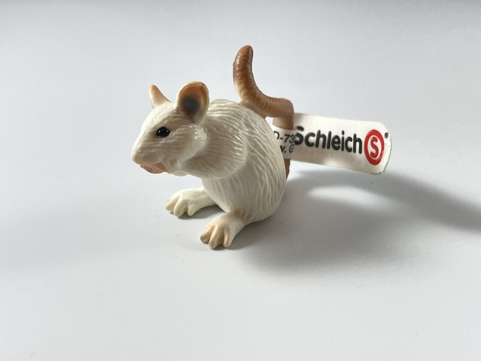 Schleich Sitting White Mouse Figure 14406 Retired 2002 Original Tag