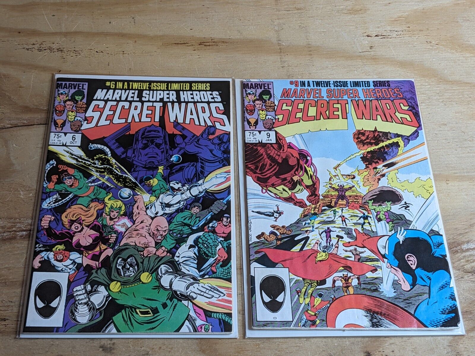 KEY ISSUE Marvel Super-Heroes Secret Wars #6 #9 1984 Marvel Newsstand 1ST APPEAR