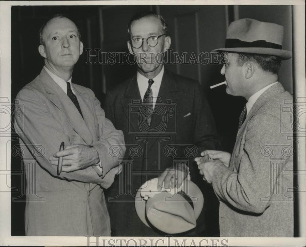 1936 Press Photo Sen.Hugo Black of Ala., M.W Thatcher and G.J Baileau