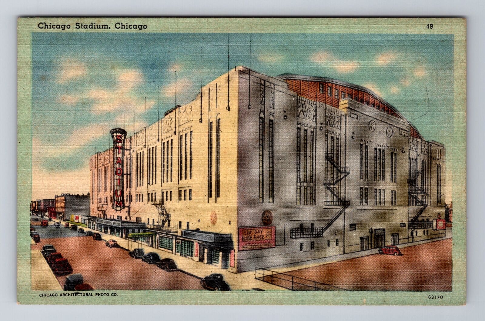 Chicago IL-Illinois, Chicago Stadium, Antique, Vintage Souvenir Postcard