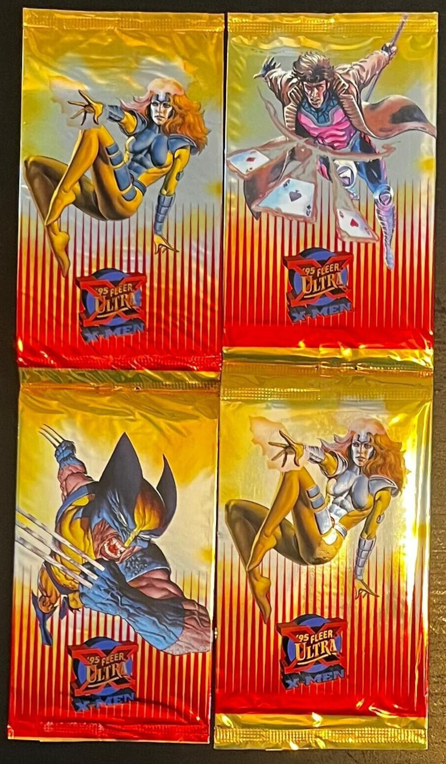 1995 Fleer Ultra Marvel X-Men Sealed Promo Packs Wolverine Gambit Jean Grey RARE