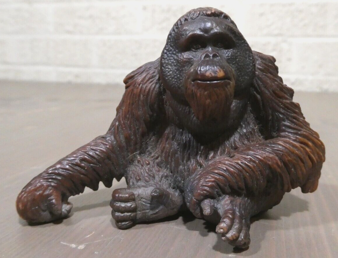 2002 Schleich Sitting Orangutan Figure Original Vintage Monkey Ape