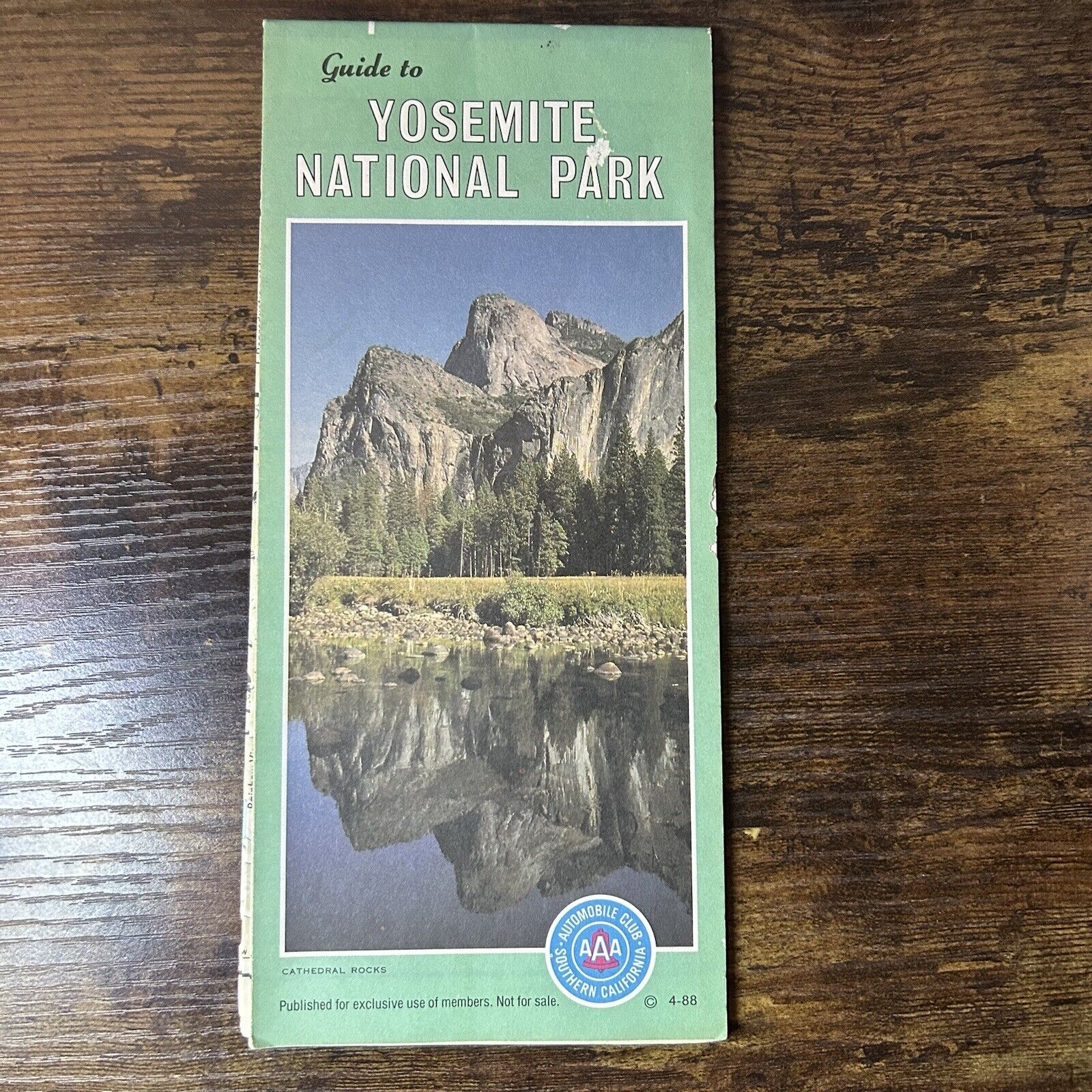 Vintage Guide to Yosemite National Park Map CA AAA 1968 Traveling Travel State
