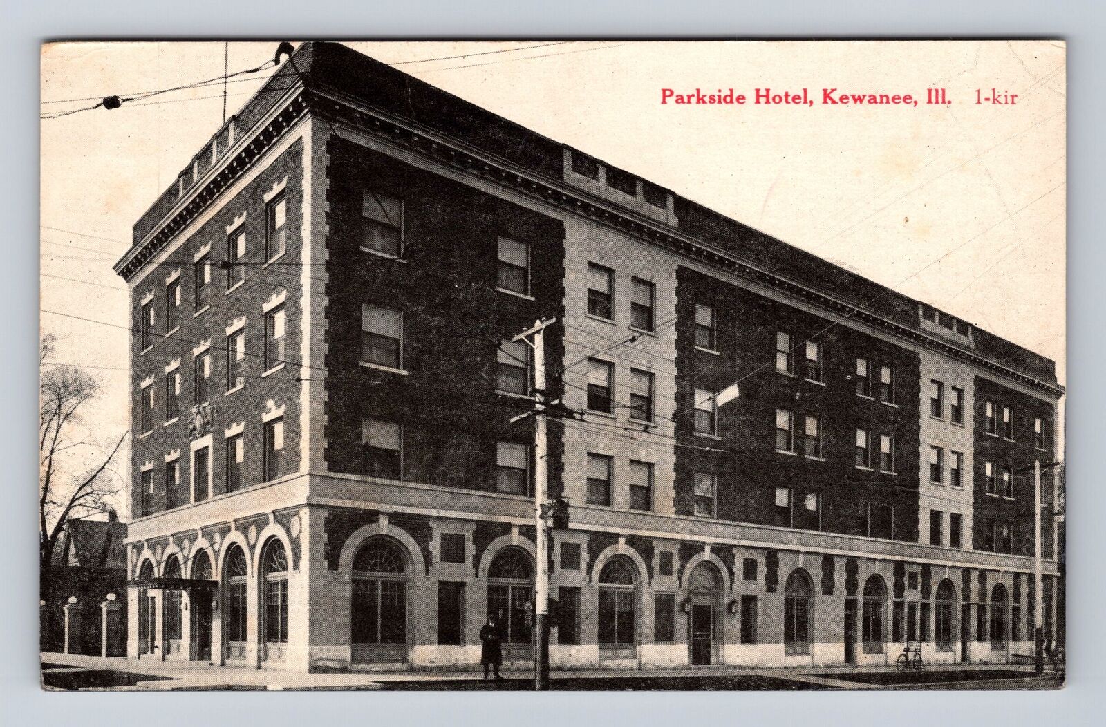 Kewanee IL-Illinois, Parkside Hotel, Advertising, Antique, Vintage Postcard