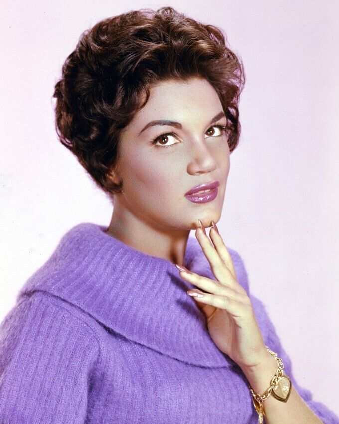 Connie Francis in purple top 24x36 Poster
