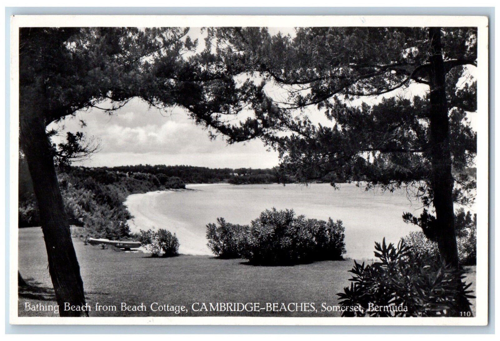 Somerset Bermuda Postcard Cambridge Bathing Beach Cottage c1920s RPPC Photo