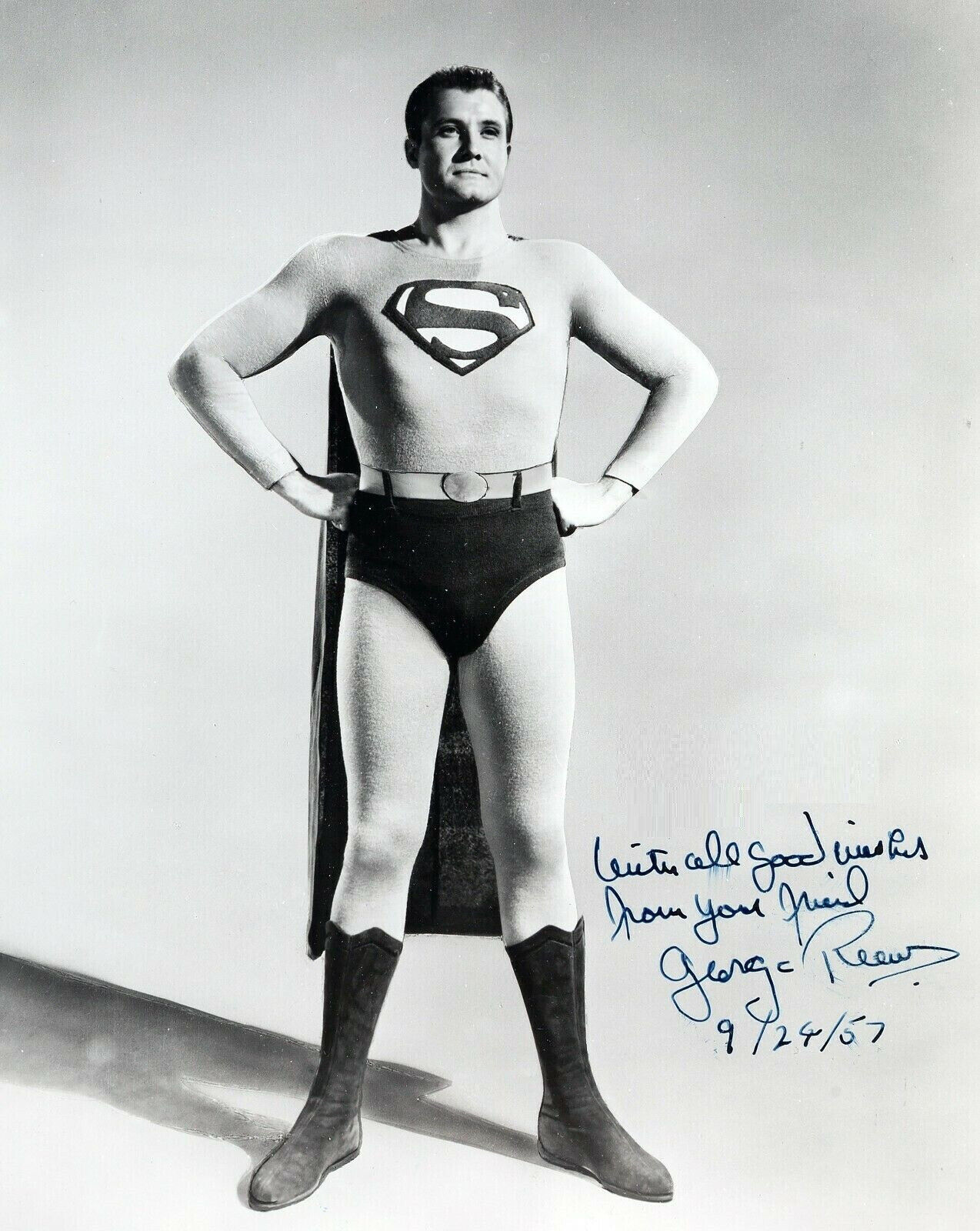 George Reeves Superman 8.5x11 Signed Photo Reprint