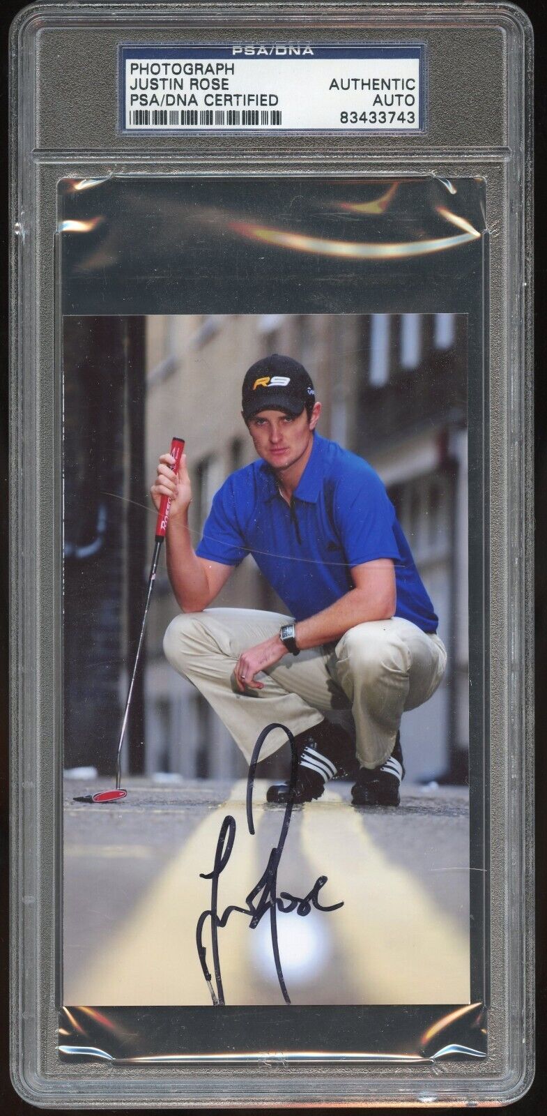 Justin Rose signed autograph auto 3x7 Photo English Professional Golfer