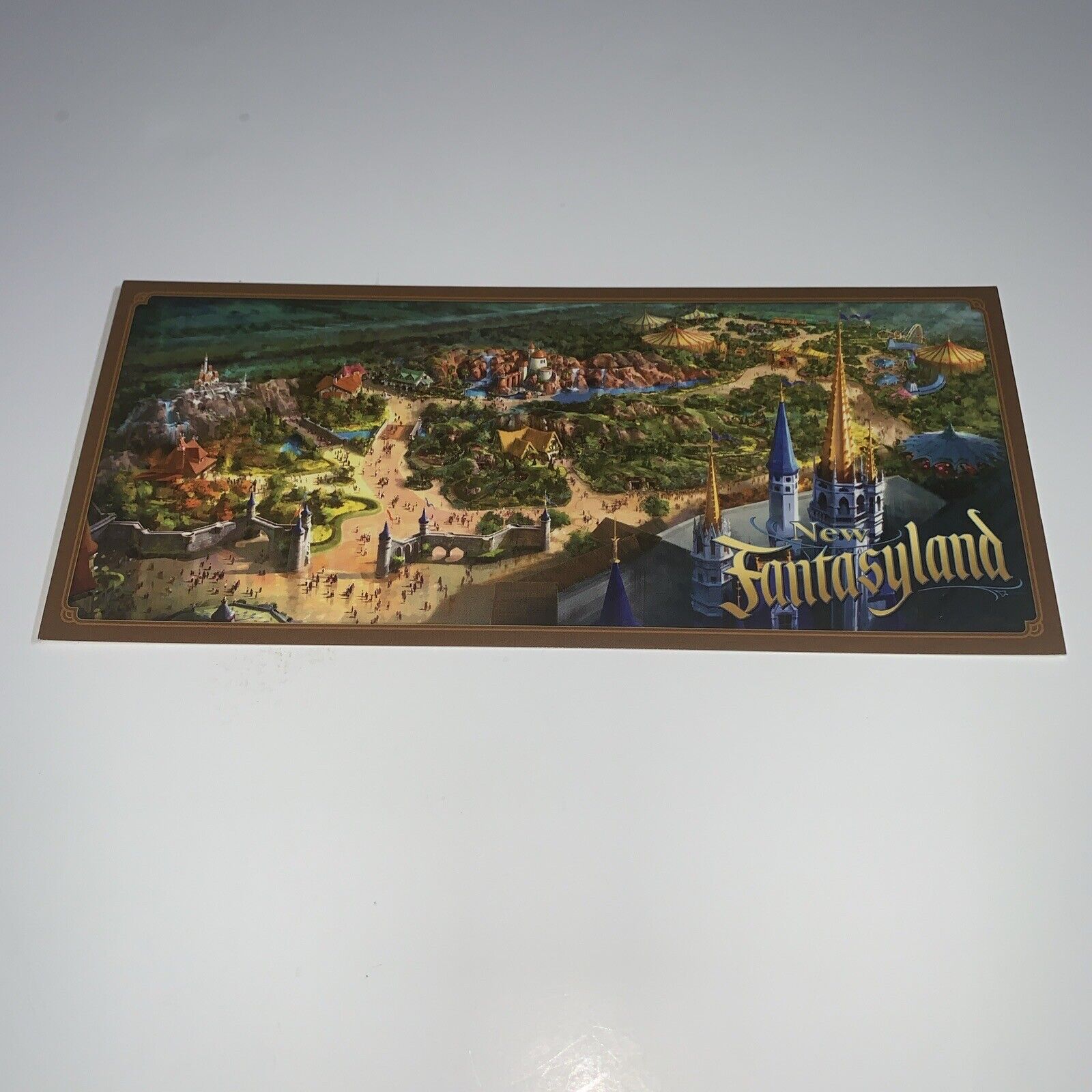 2012 Walt Disney World New Fantasyland Cinderella Castle Jumbo Postcard D23