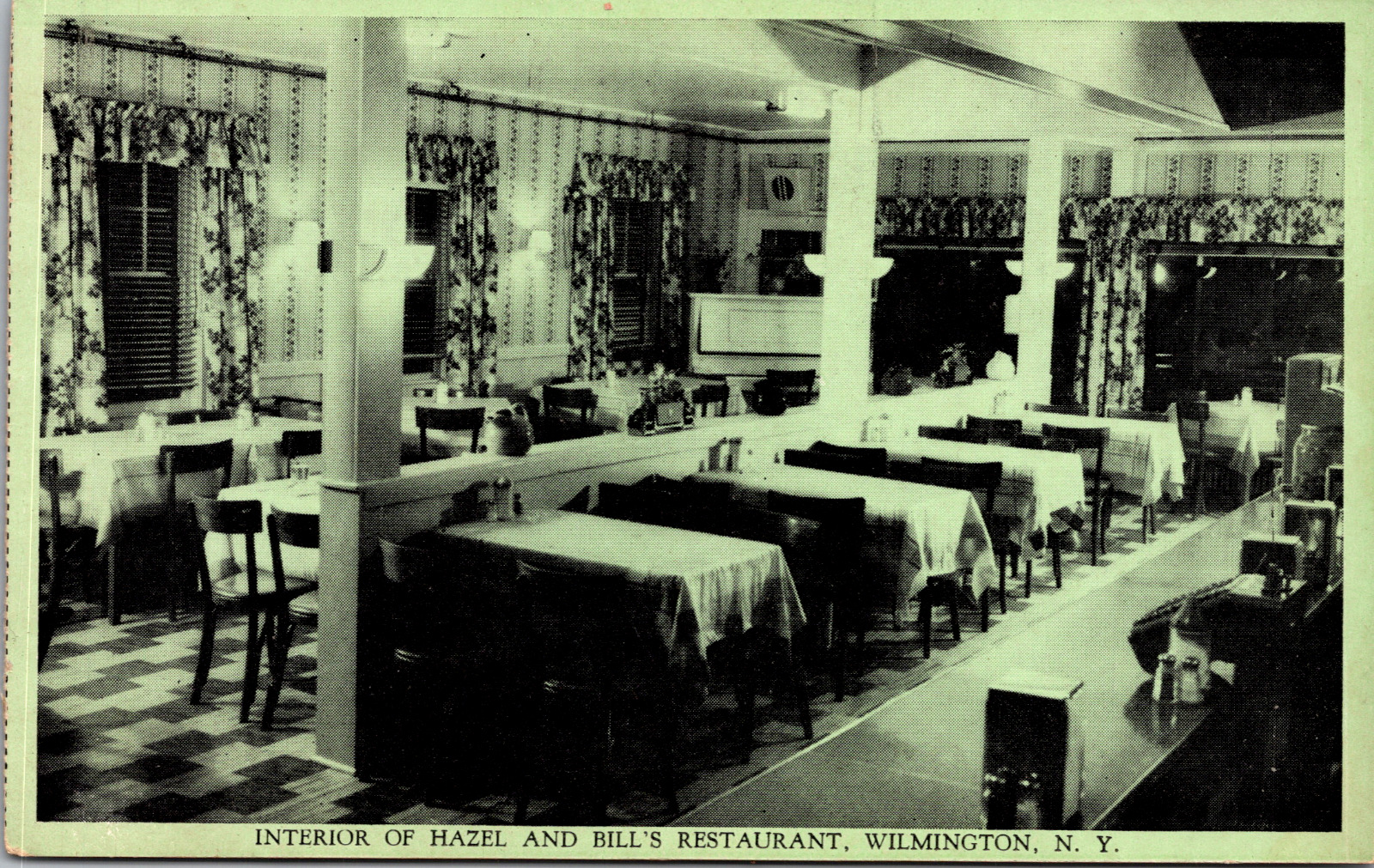 Vintage C. 1950's Hazel & Bill's Restaurant Wilmington New York NY Postcard
