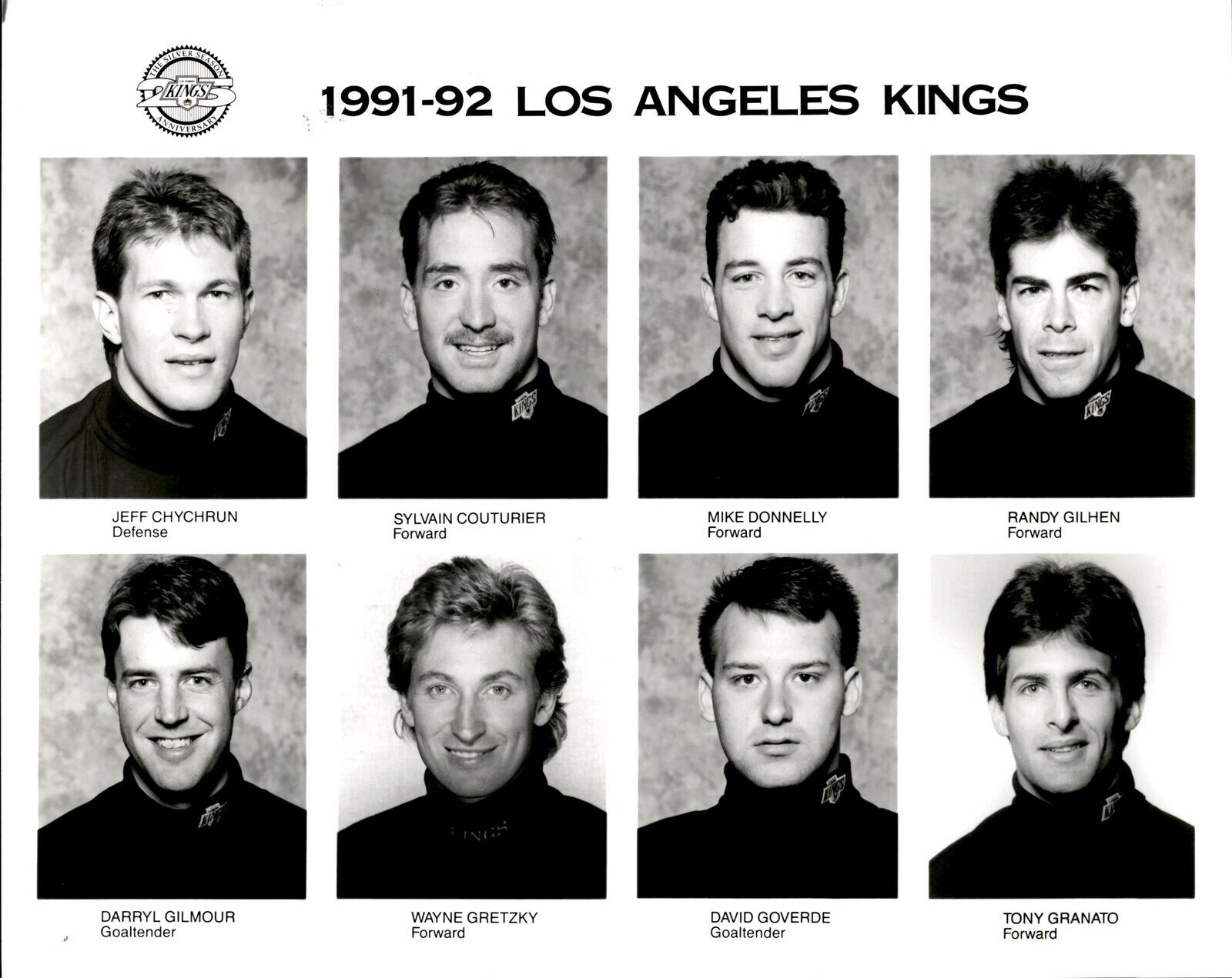 LD299 1991 Original Photo LOS ANGELES KINGS HOCKEY WAYNE GRETZKY TONY GRANATO
