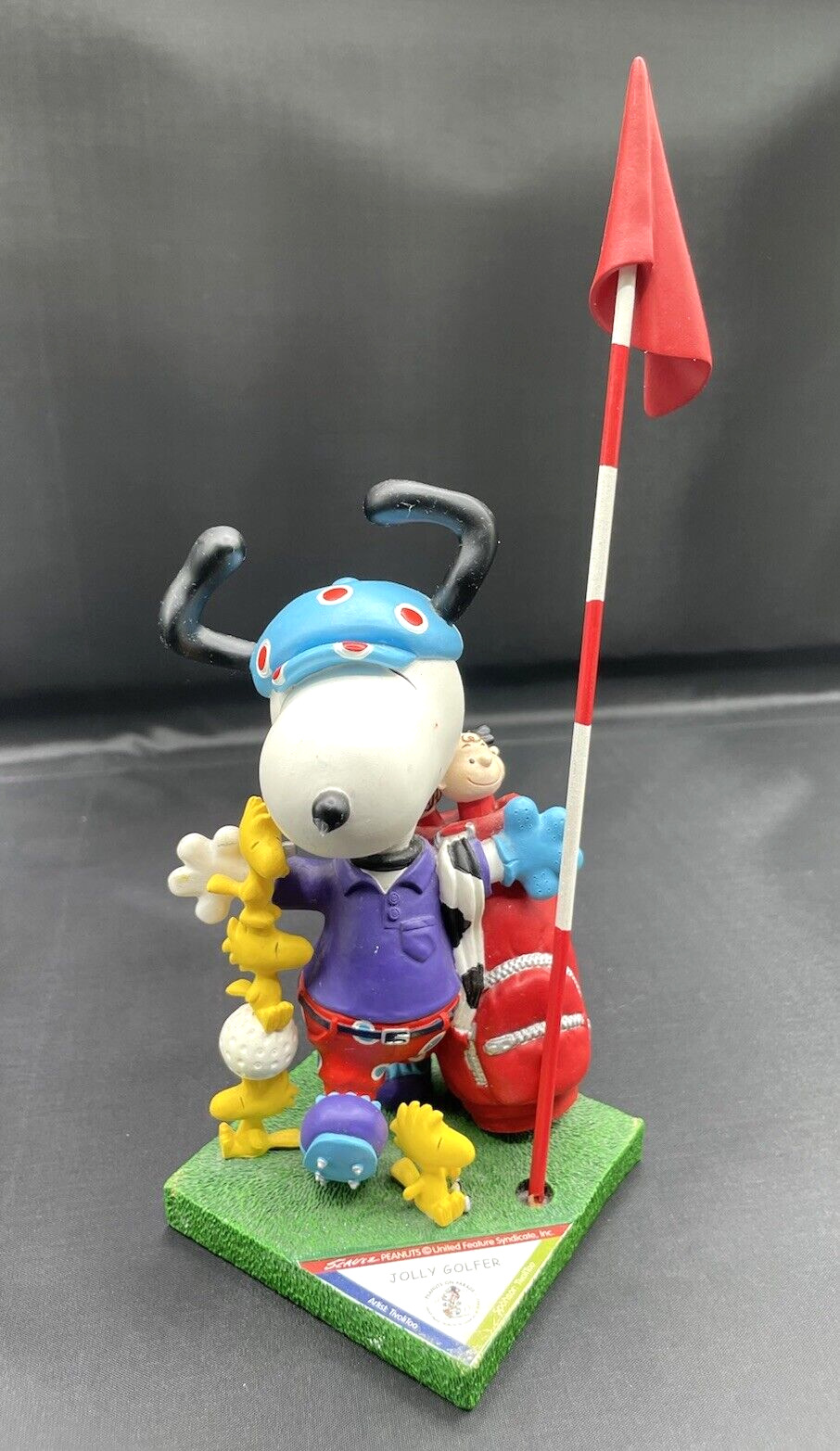 Snoopy Jolly Golfer Peanuts On Parade Charlie Brown Woodstock Figurine Golf