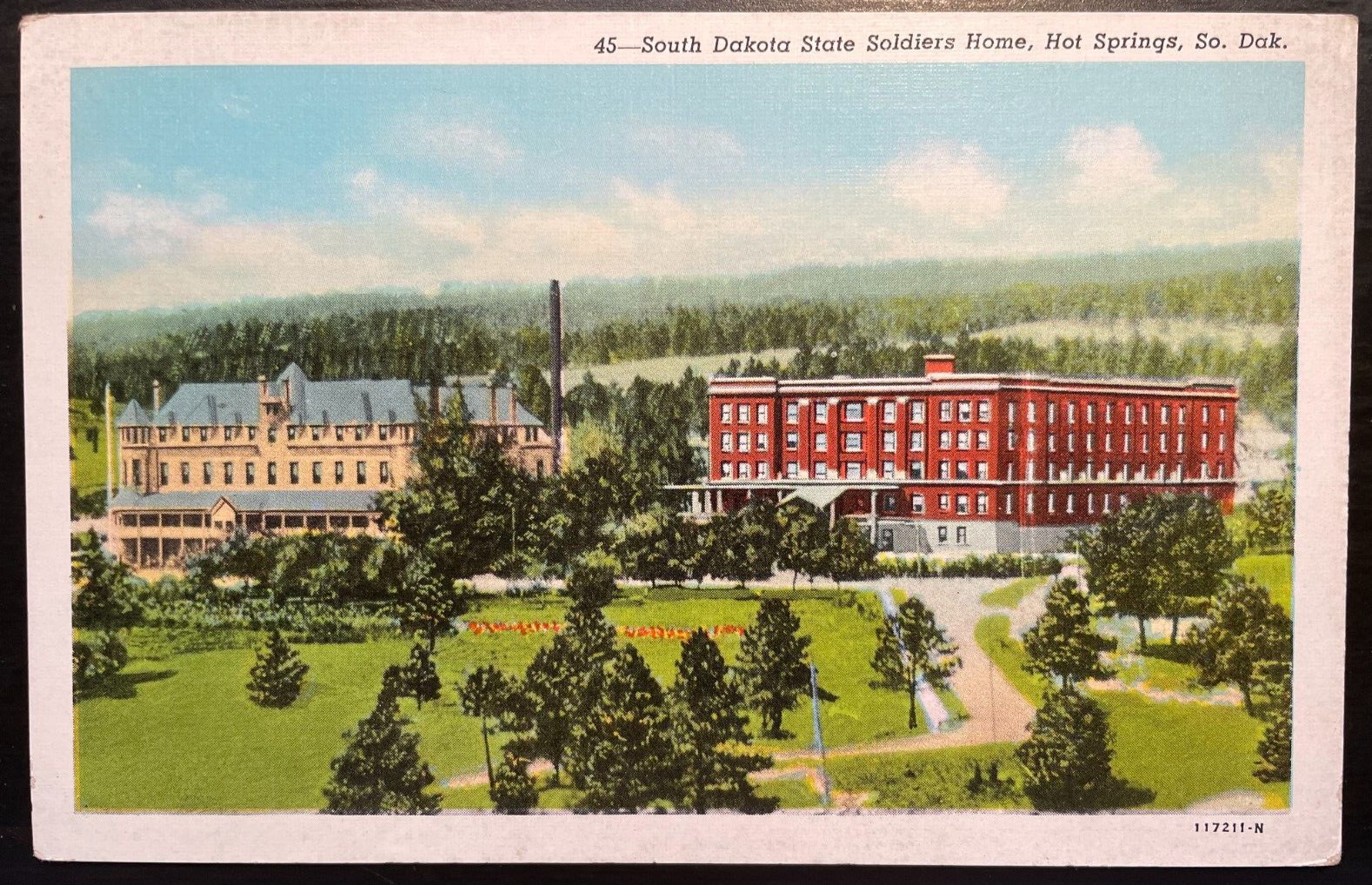 Vintage Postcard 1927 State Soldiers\' Home, Hot Springs, South Dakota