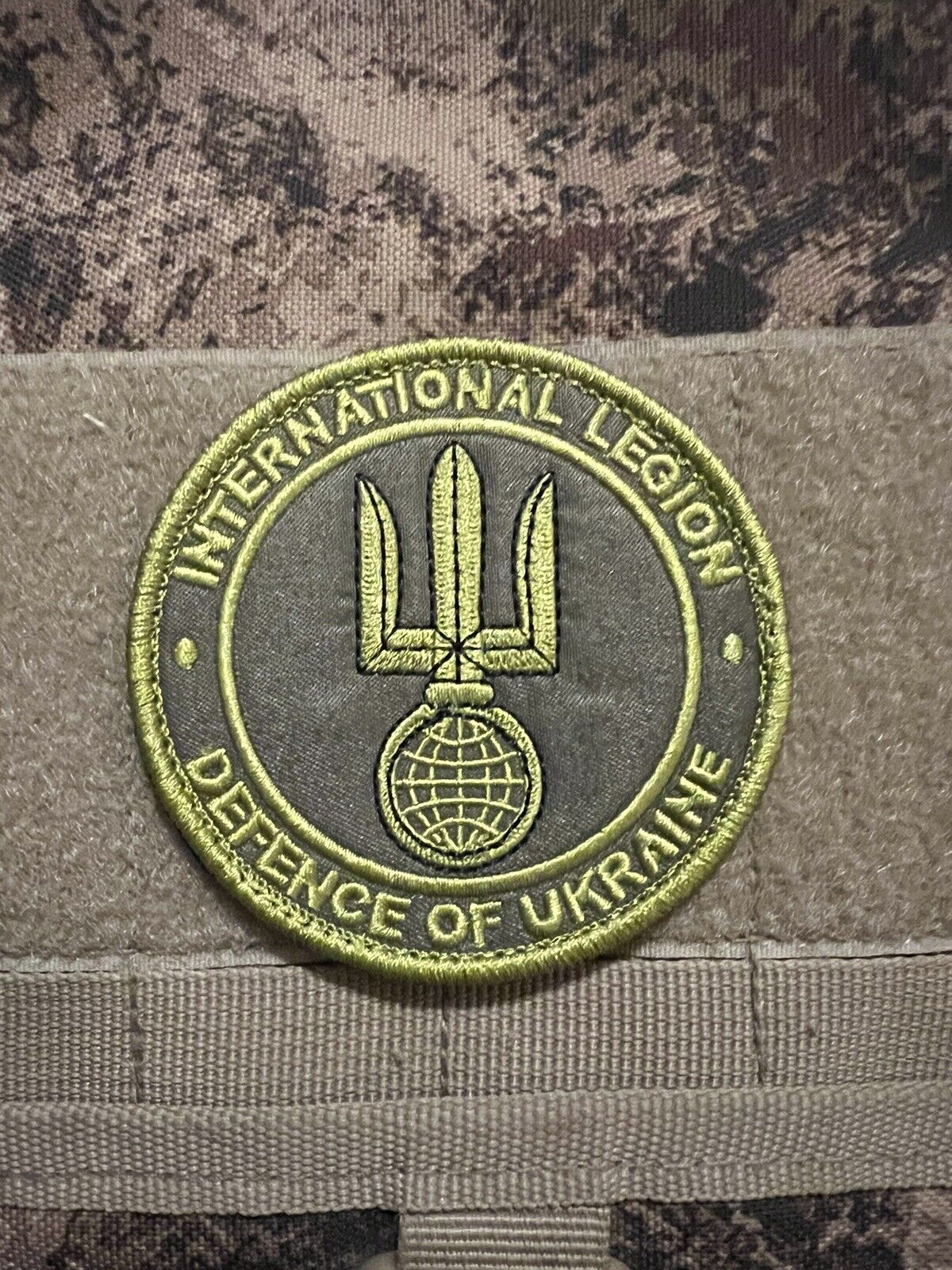 Ukrainian Army Morale Patch International Legion of Ukraine Tactical Badge Hook