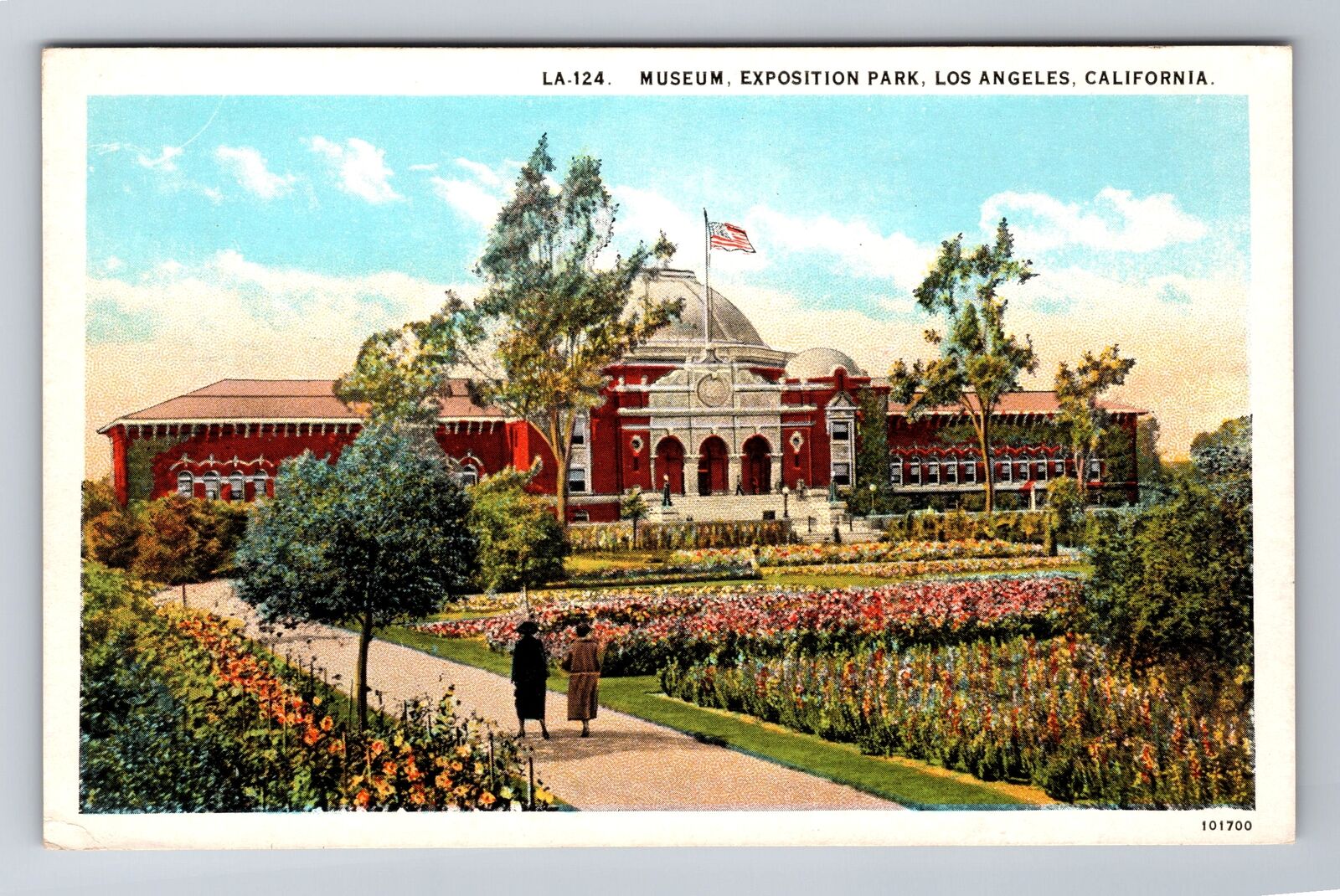 Los Angeles CA-California, Exposition Park Museum, Antique Vintage Postcard