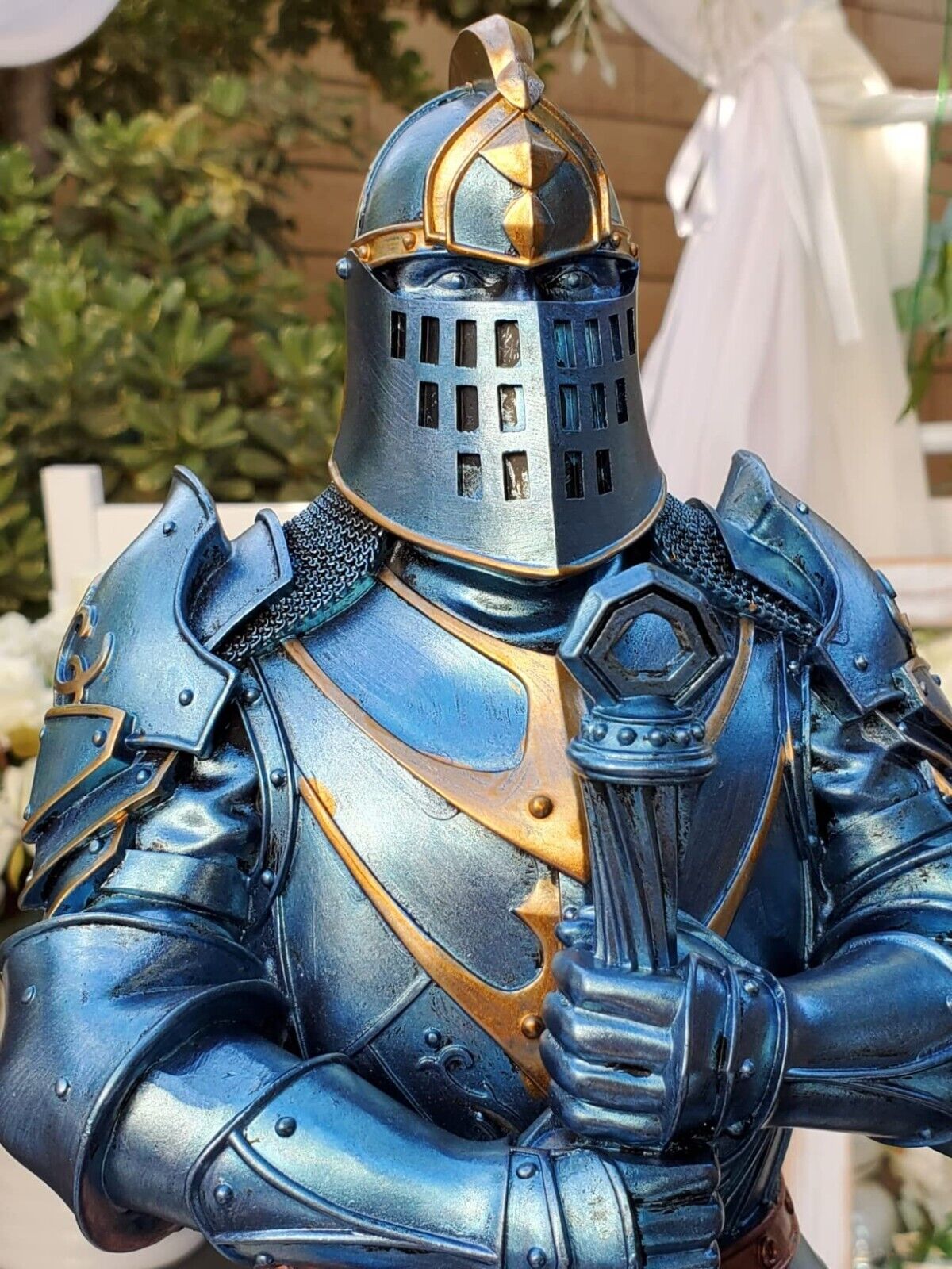 Medieval Knight Statue King's Guard Polyresin Knight Swordsman Armor Statue 15