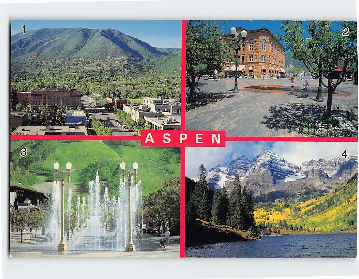 Postcard Famous Places Aspen Colorado USA