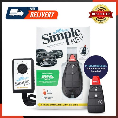 Simple Key Fob And Key Programmer With Interchangeable 3 And 4 Button Keypads