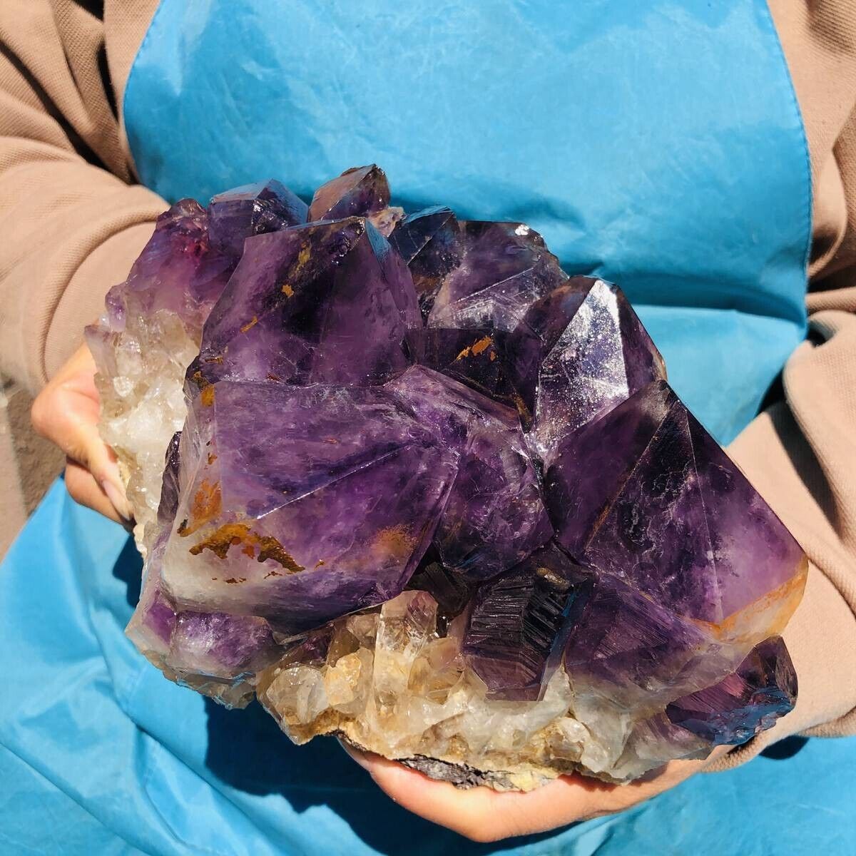 6.97LB Natural Amethyst Cluster Purple Quartz Crystal Rare Mineral Specimen 152