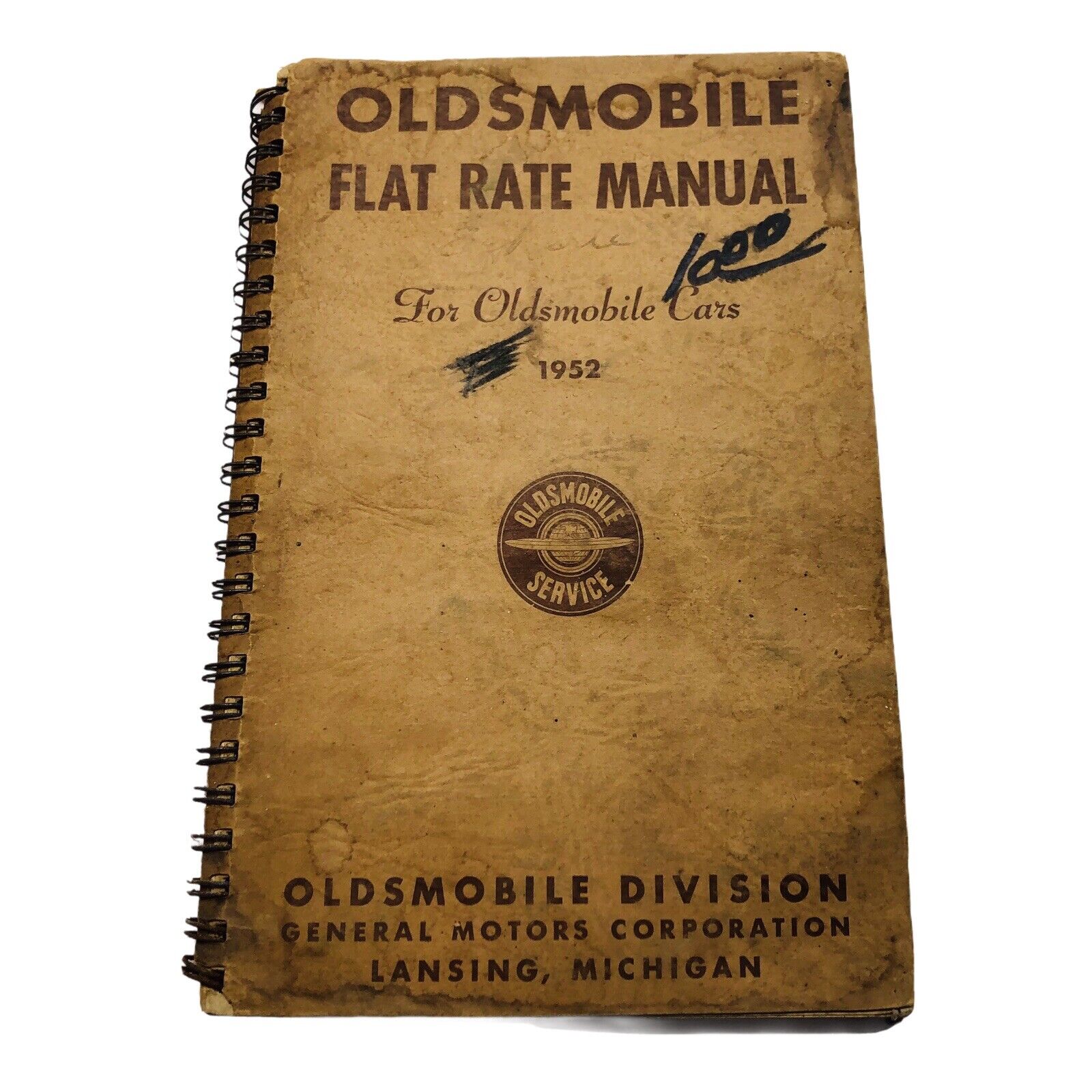 1952 Oldsmobile Flat Rate Manual For cars