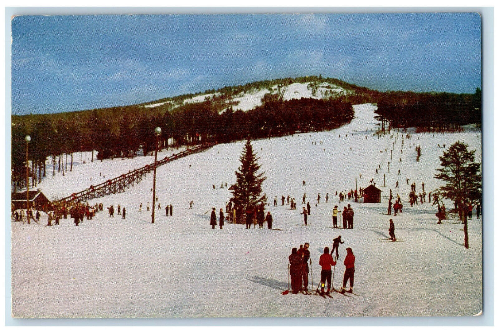 c1970's Steep Climb Cranmore Skimobile North Conway New Hampshire NH Postcard