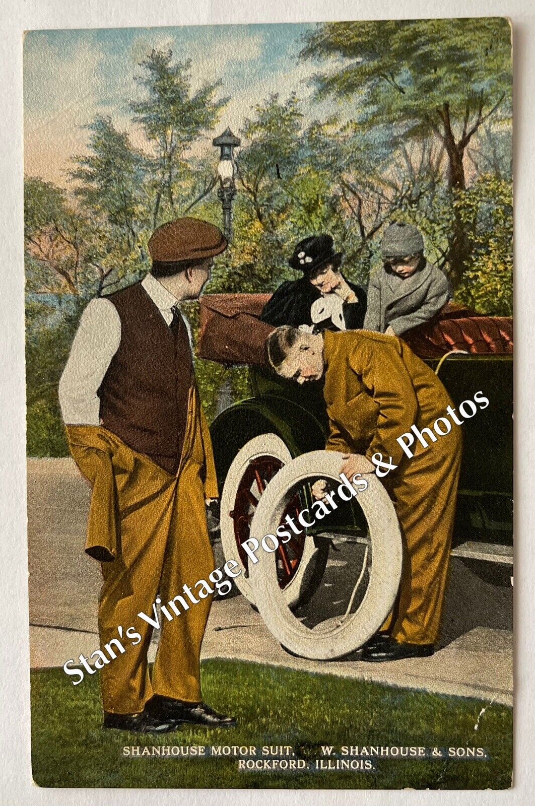 Rockford,Illinois ~Shanhouse Motor Suit~W. Shanhouse & Sons Postcard Elgin