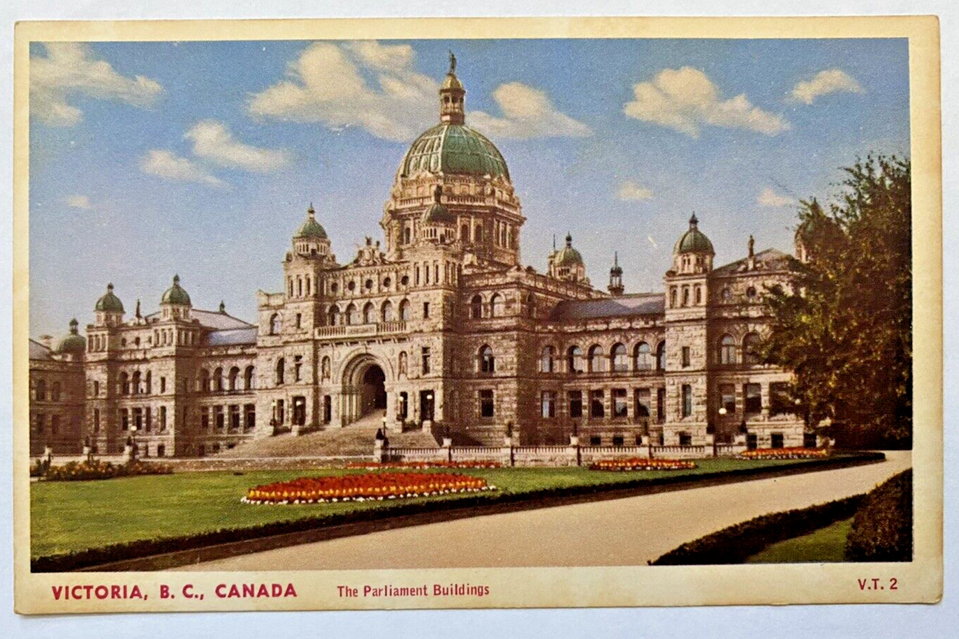 The Parliament Buildings Victoria British Columbia Canada Landscape VTG Postcard
