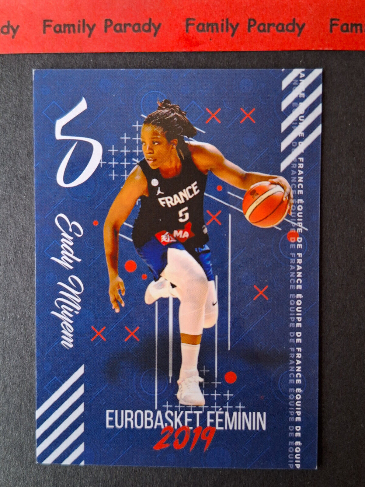 Endy Miyem #5 2019 Women\'s Euro Slam Deck Card Basketball Team France