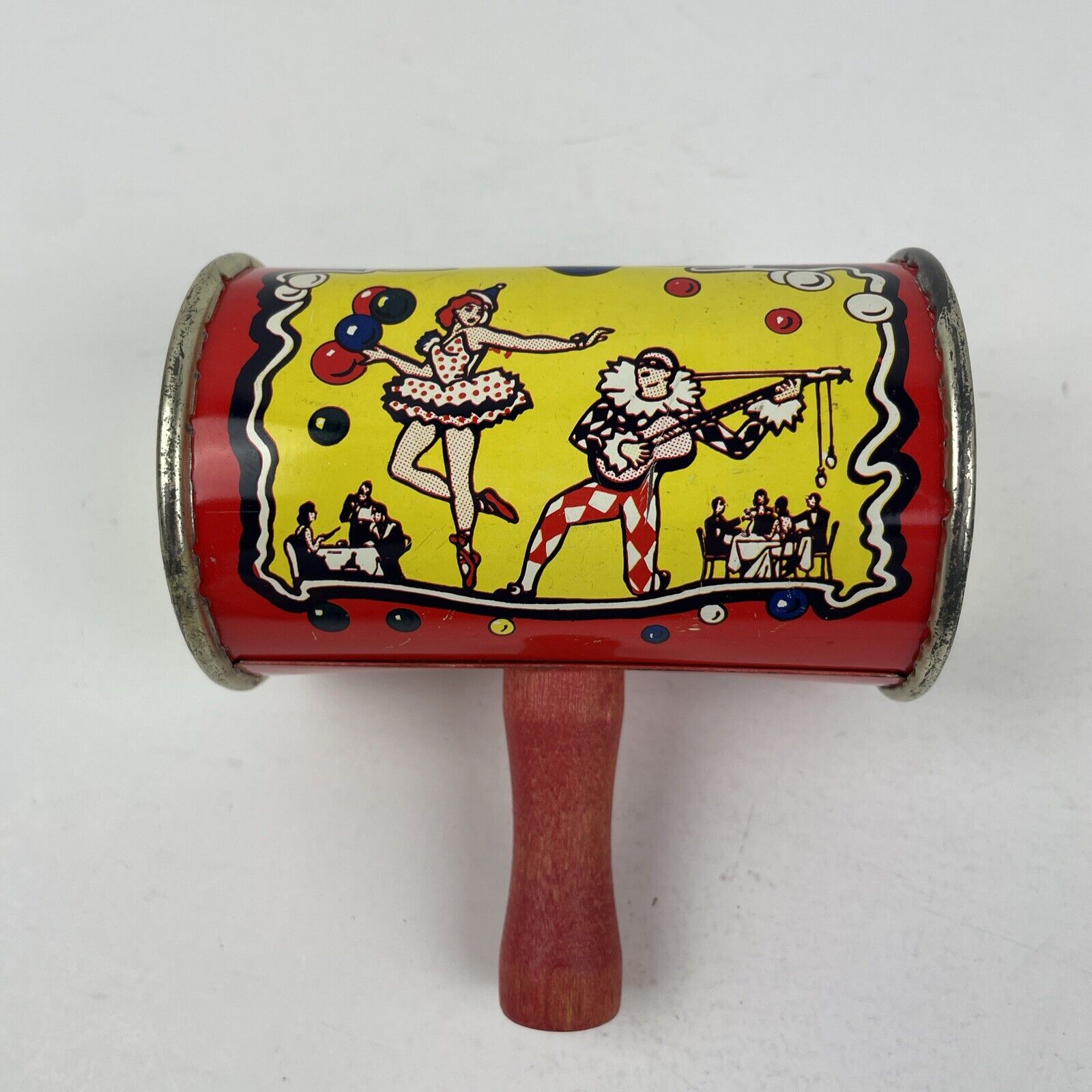 Kirchhof Noise Maker Tin Litho Life Of The Party Rattle Made In USA VTG 80s 90s