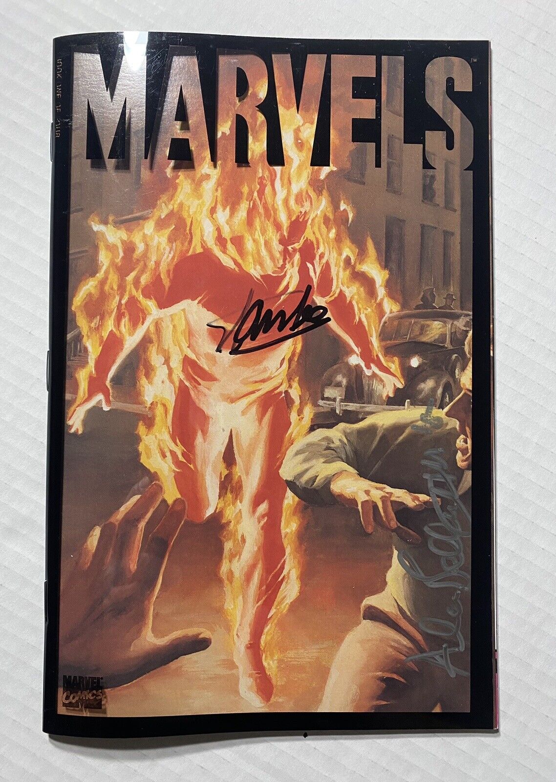 Marvels #1 Signed Stan Lee & Allen Bellman Golden Age Artist 1994