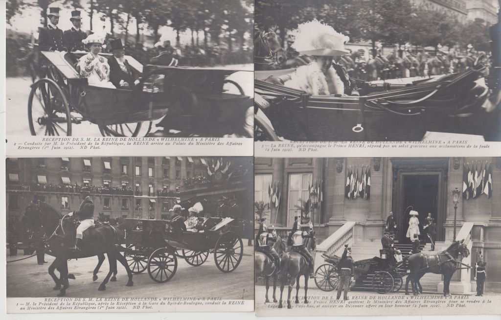NETHERLANDS ROYALTY Wilhelmina Visit 1912 Paris 25 Vintage Postcards (L5392)