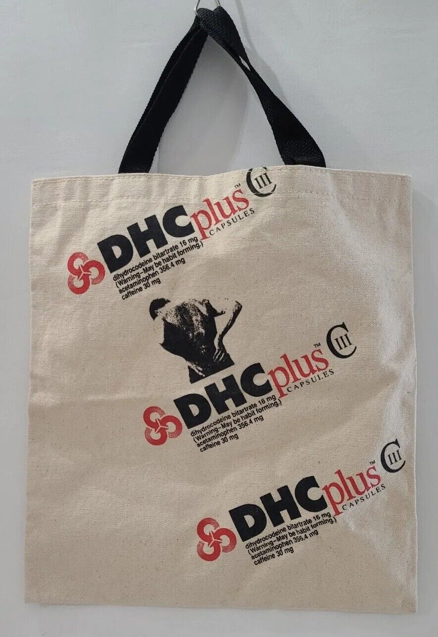 Vintage DHC Plus Capsules CII Dihydrocodeine Tote Shopping Bag Advertising ⬇️