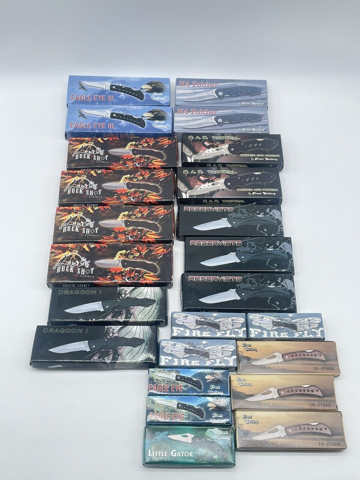 Lot of 24 Pocket Knives/Knives - Frost Cutlery - New In Boxes Wholesale Knives