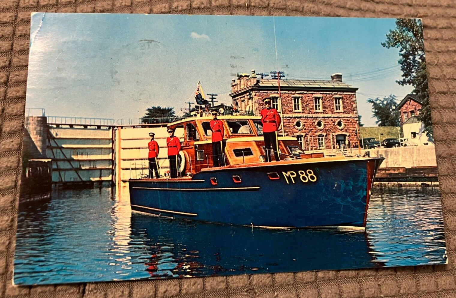 Vintage Postcard - Royal Police Patrol Boat in Sault Ste. Marie, Ontario, Canada