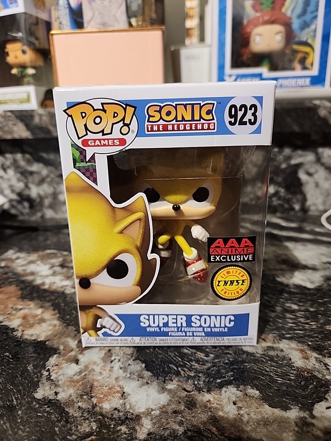 Funko Pop Sonic the Hedgehog  Super Sonic 923 Chase AAA Anime With Protector