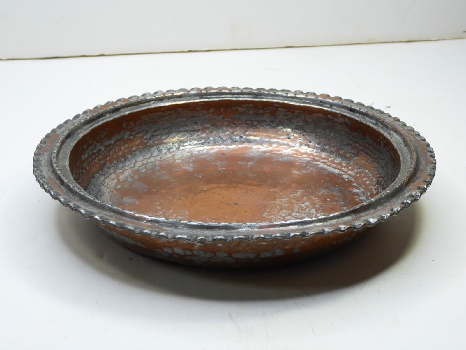 Antique Hand Hammered Copper Bowl, 9