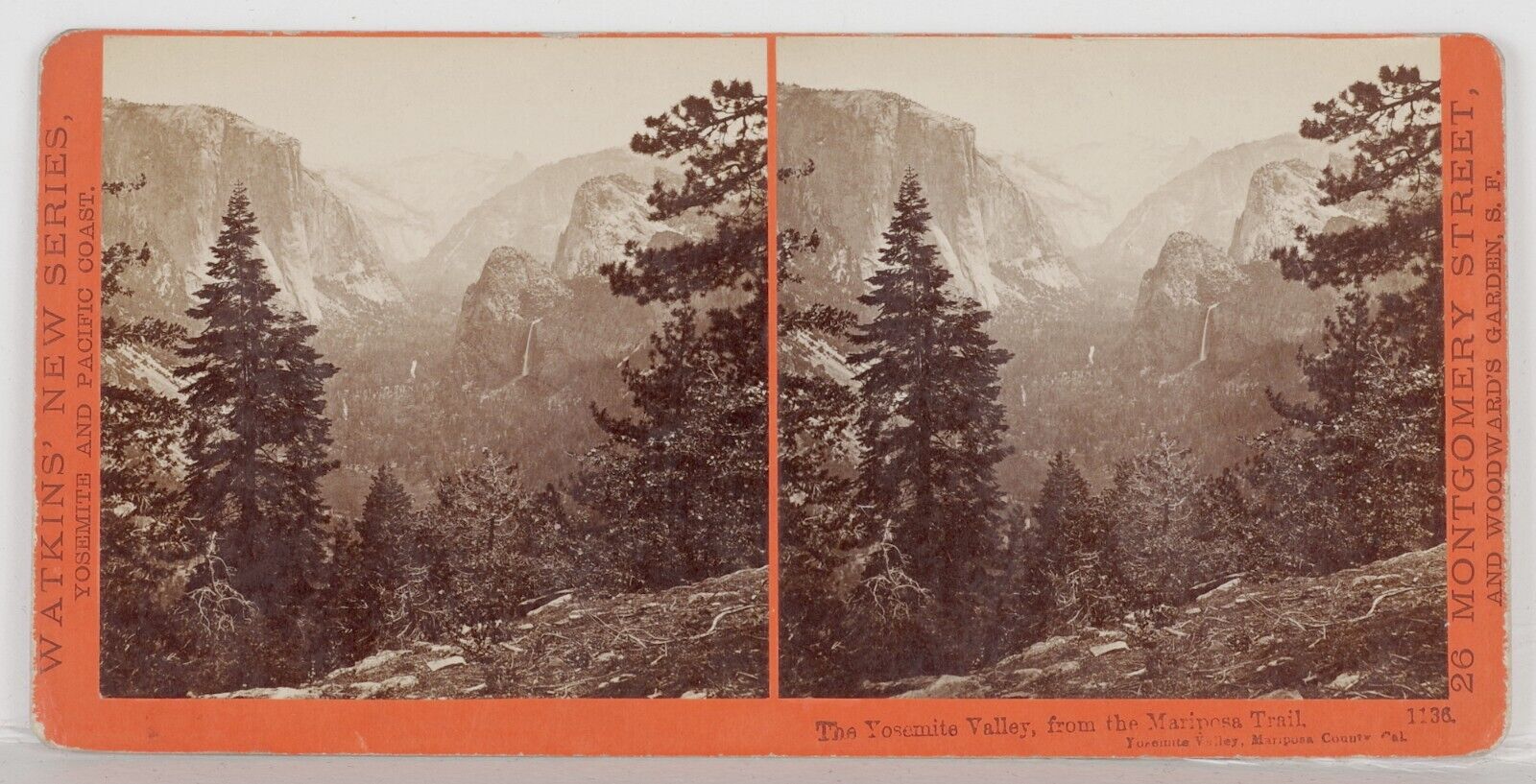 Carleton Watkins, The Yosemite Valley, from the Mariposa Trail, 1870s/80s, SV