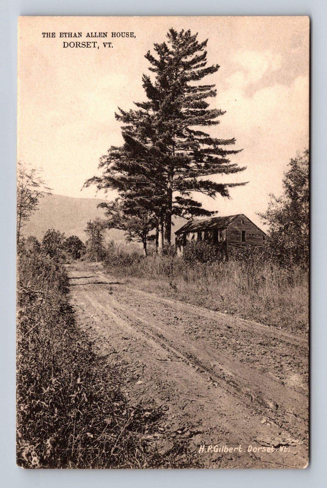 Dorset VT-Vermont, The Ethan Allen House, Antique Souvenir Vintage Postcard