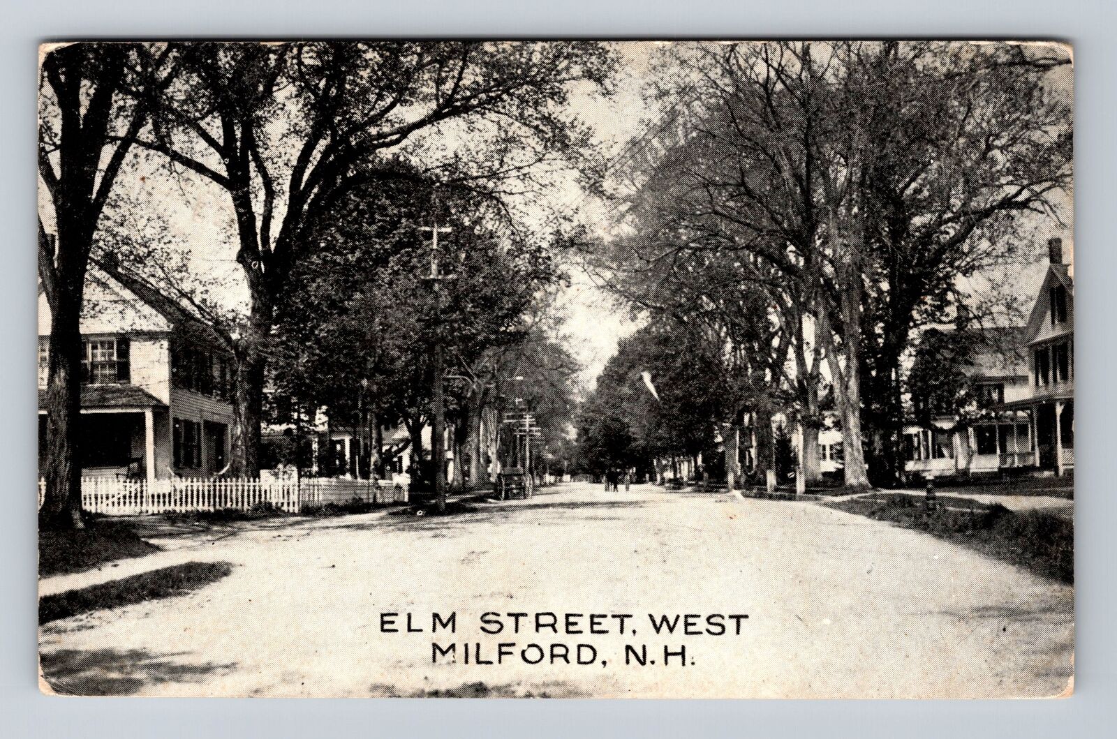 West Milford NH-New Hampshire, Elm Street, Antique, Vintage c1910 Postcard
