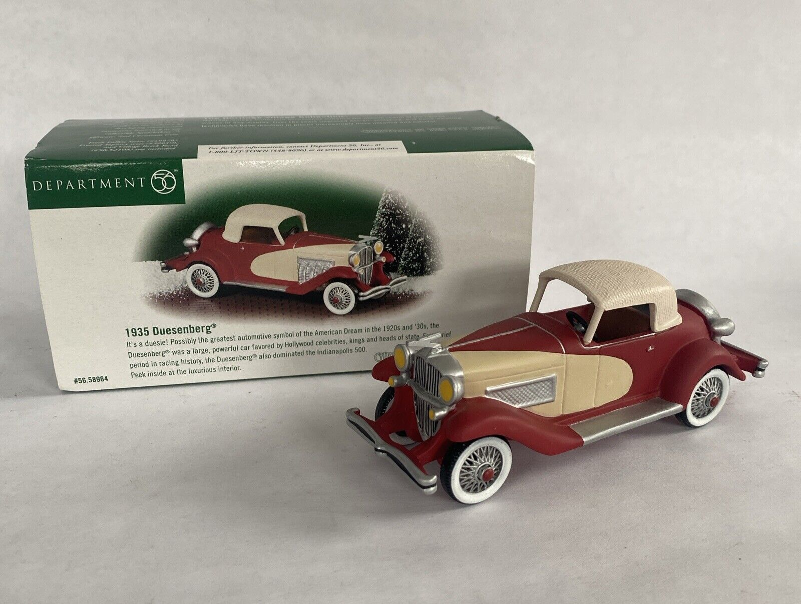 1935 Duesenberg 58964 Christmas In The City Village Car Department Dept 56