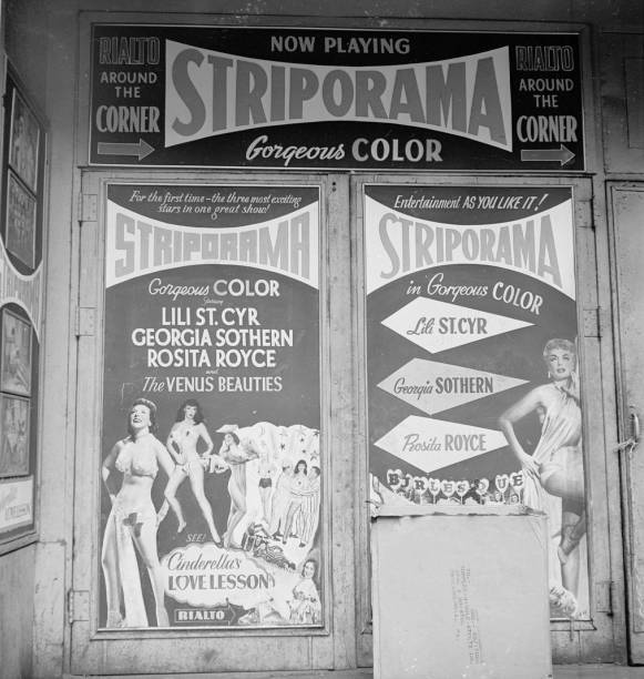 The movie Striporama starring striptease artists Lili St Cyr Georg .. Old Photo